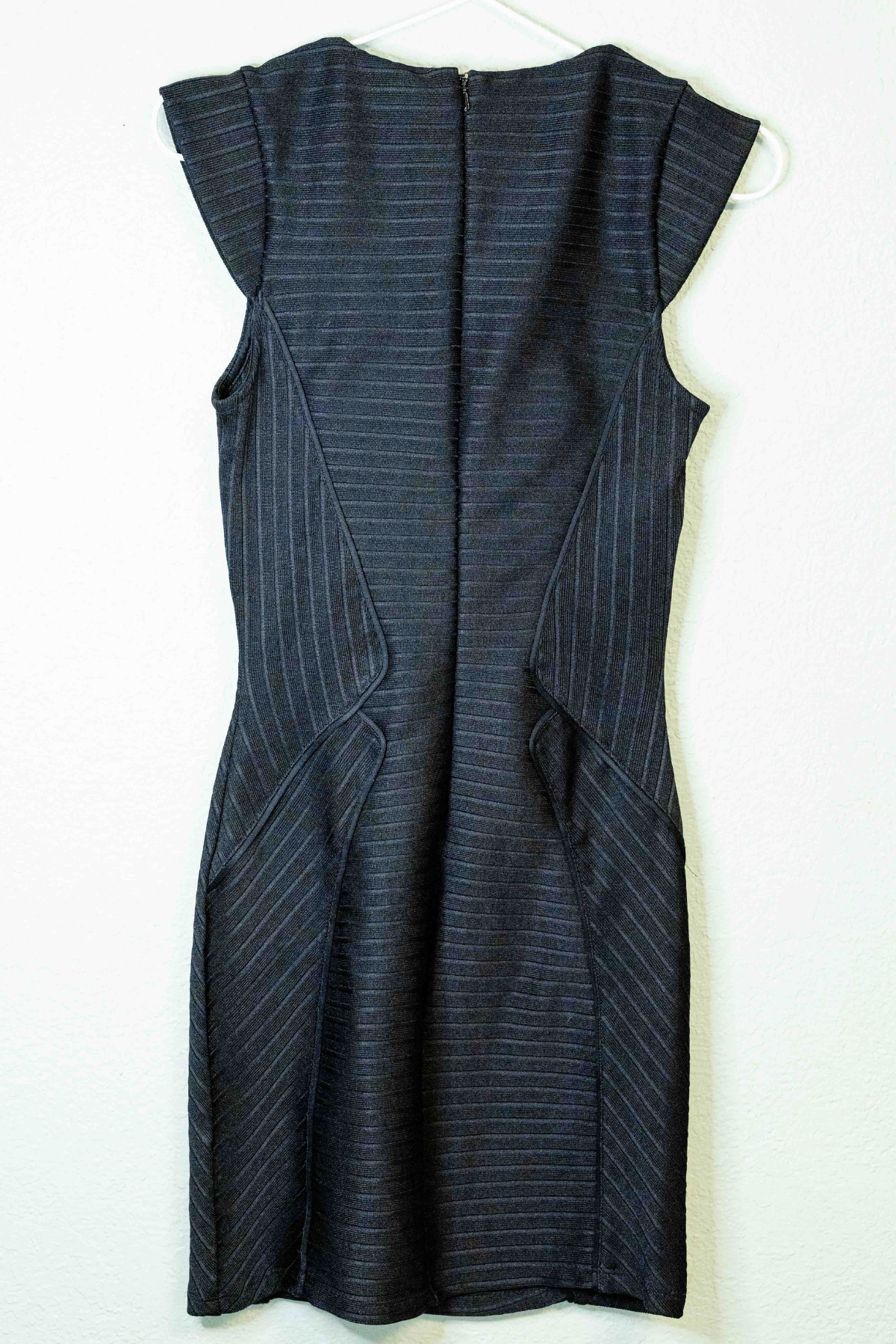 Thrifted Topshop Ribbed Black Dress - Size 4