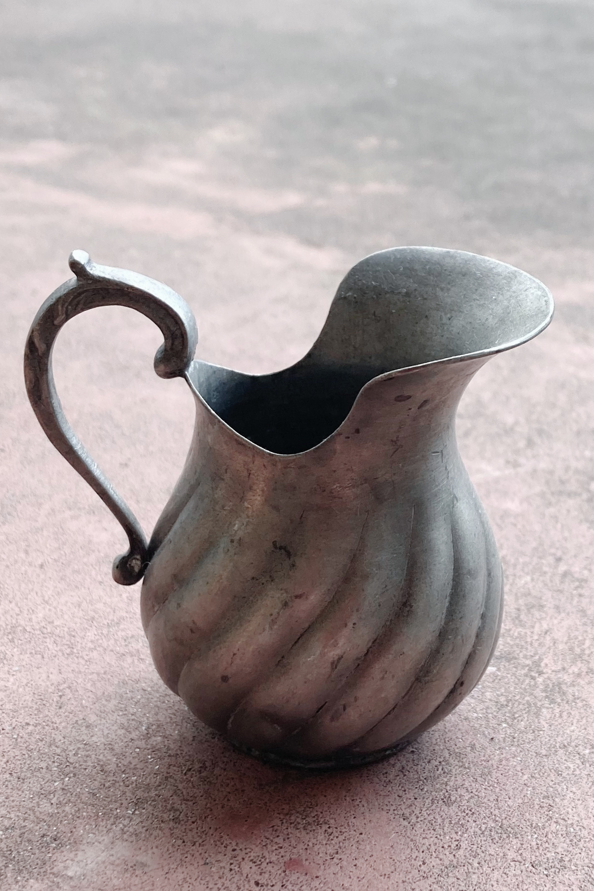 Vintage Mini-Sized Peltro Pewter Creamer