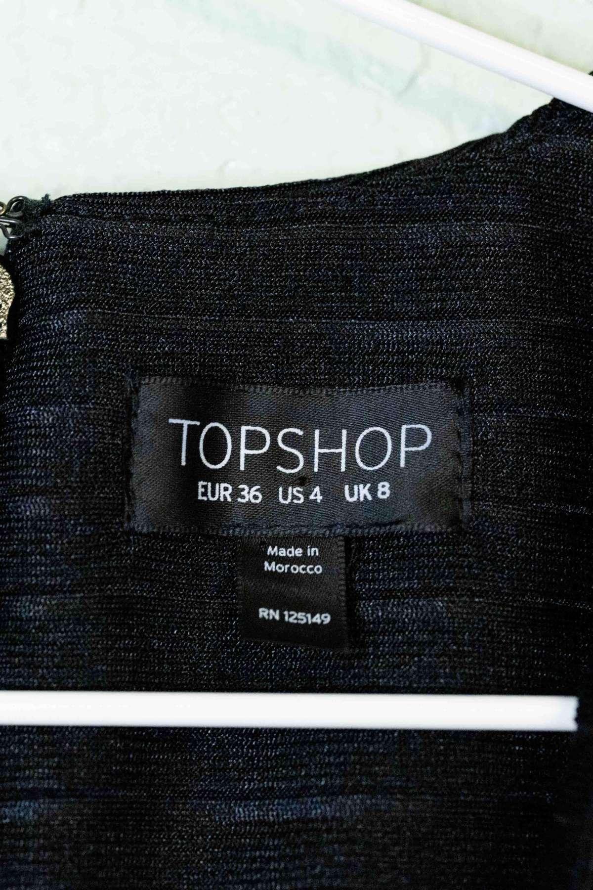 Thrifted Topshop Ribbed Black Dress - Size 4