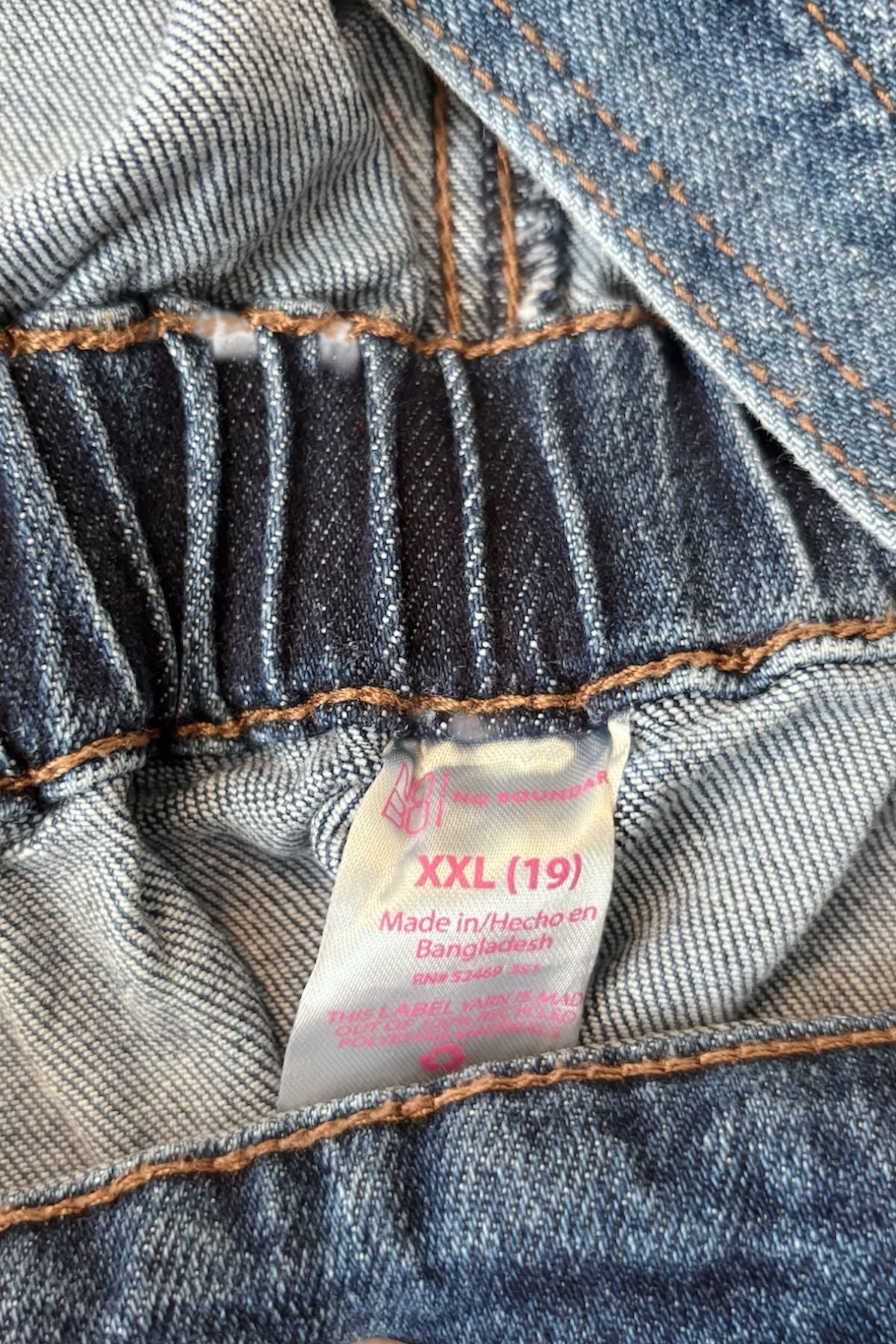 Thrifted No Boundaries Denim Short Overalls - Juniors Size XXL (19)