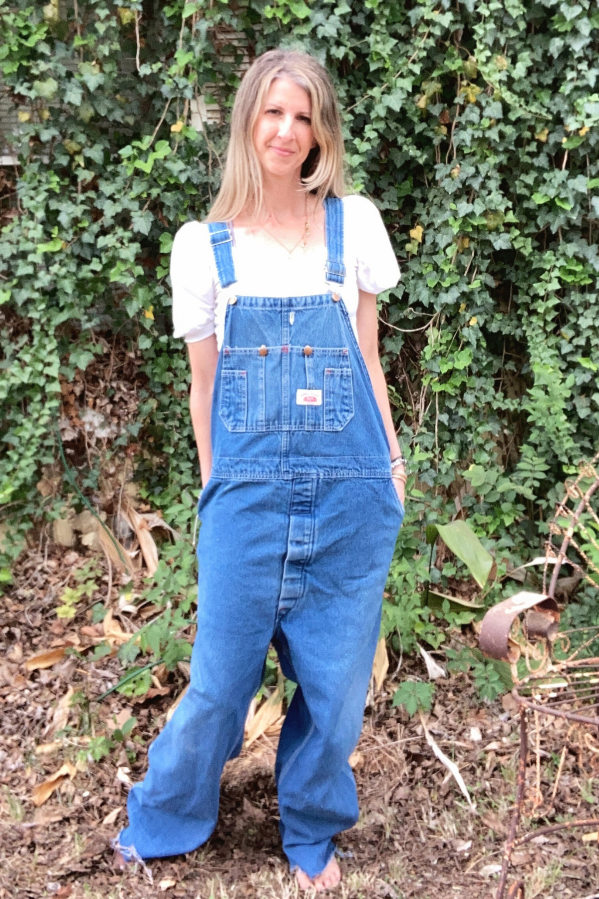 Vintage Round House Denim Overalls - Size 44