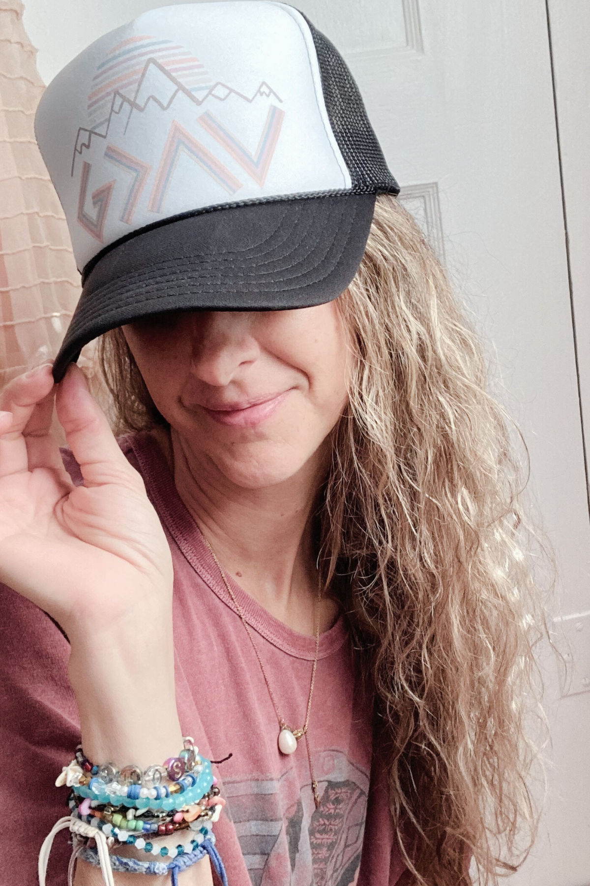 Boho God is Greater than the Highs and Lows Trucker Hat