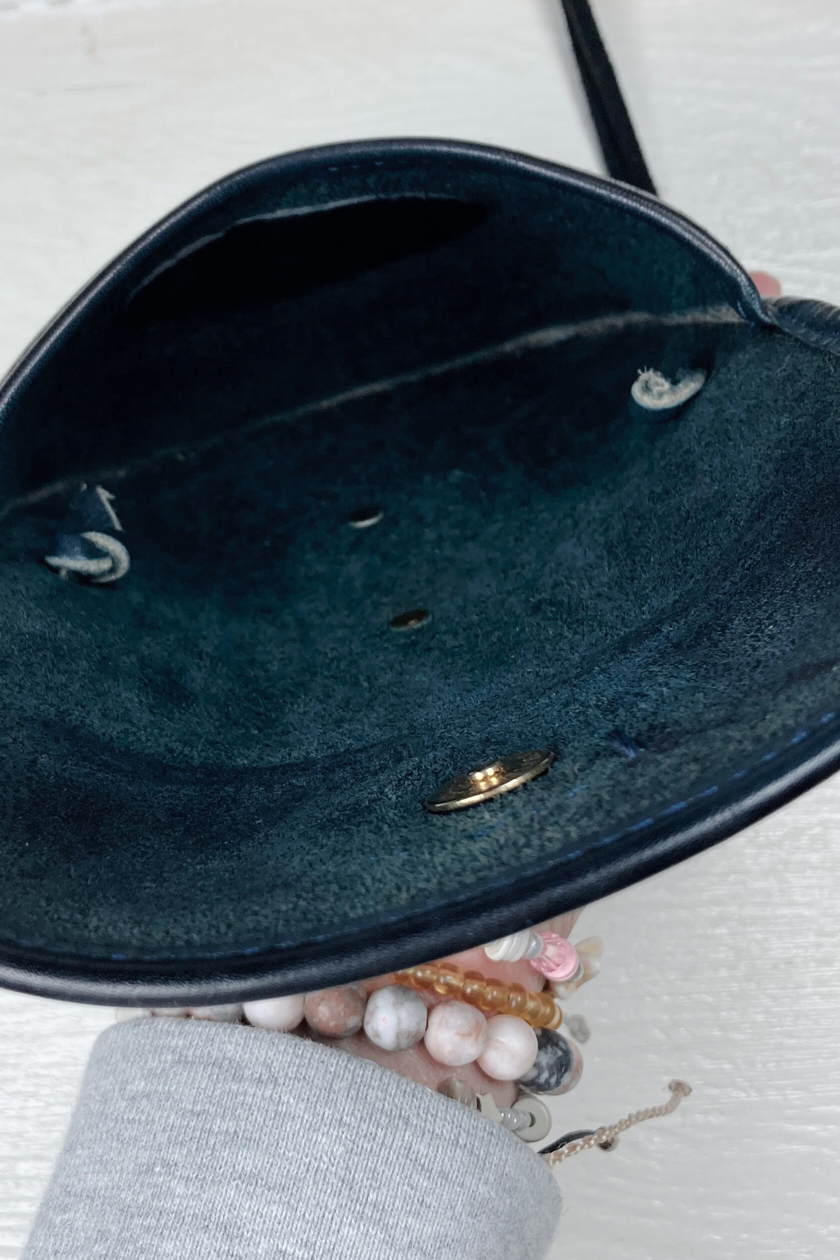 Vintage Michael Green Leather Crossbody Purse