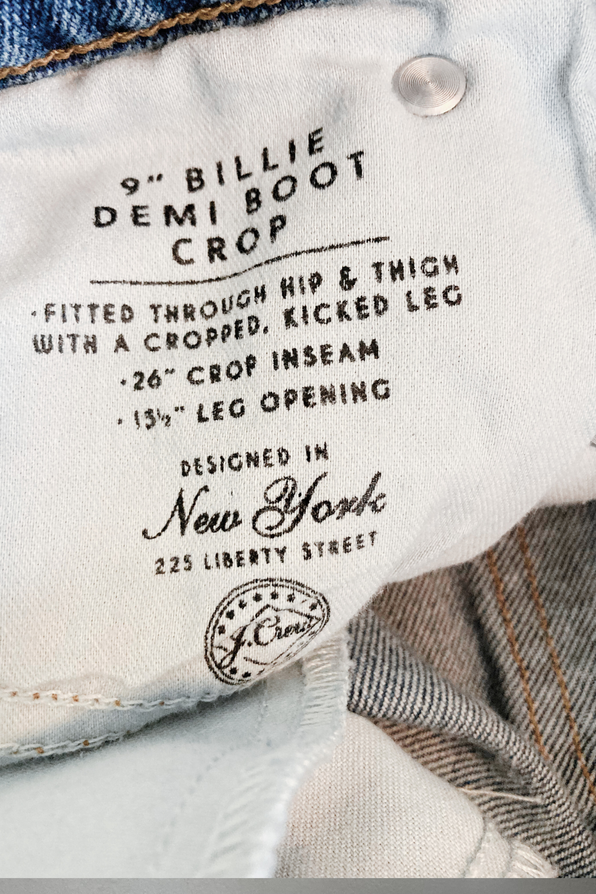 Thrifted J. Crew 9" Billie Demi Boot Crop Jeans - Size 29