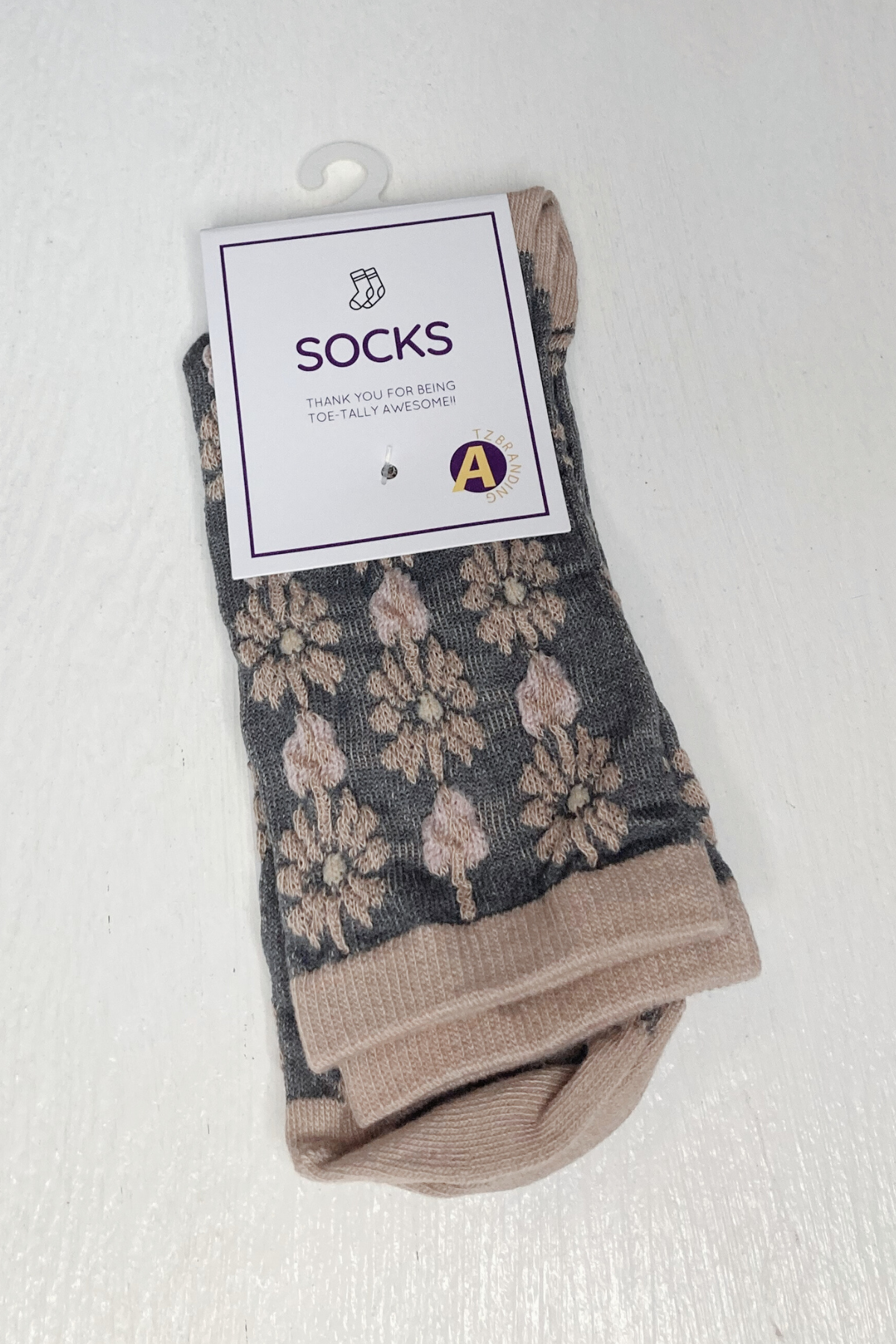 Rufia Floral Knit Vintage Style Socks