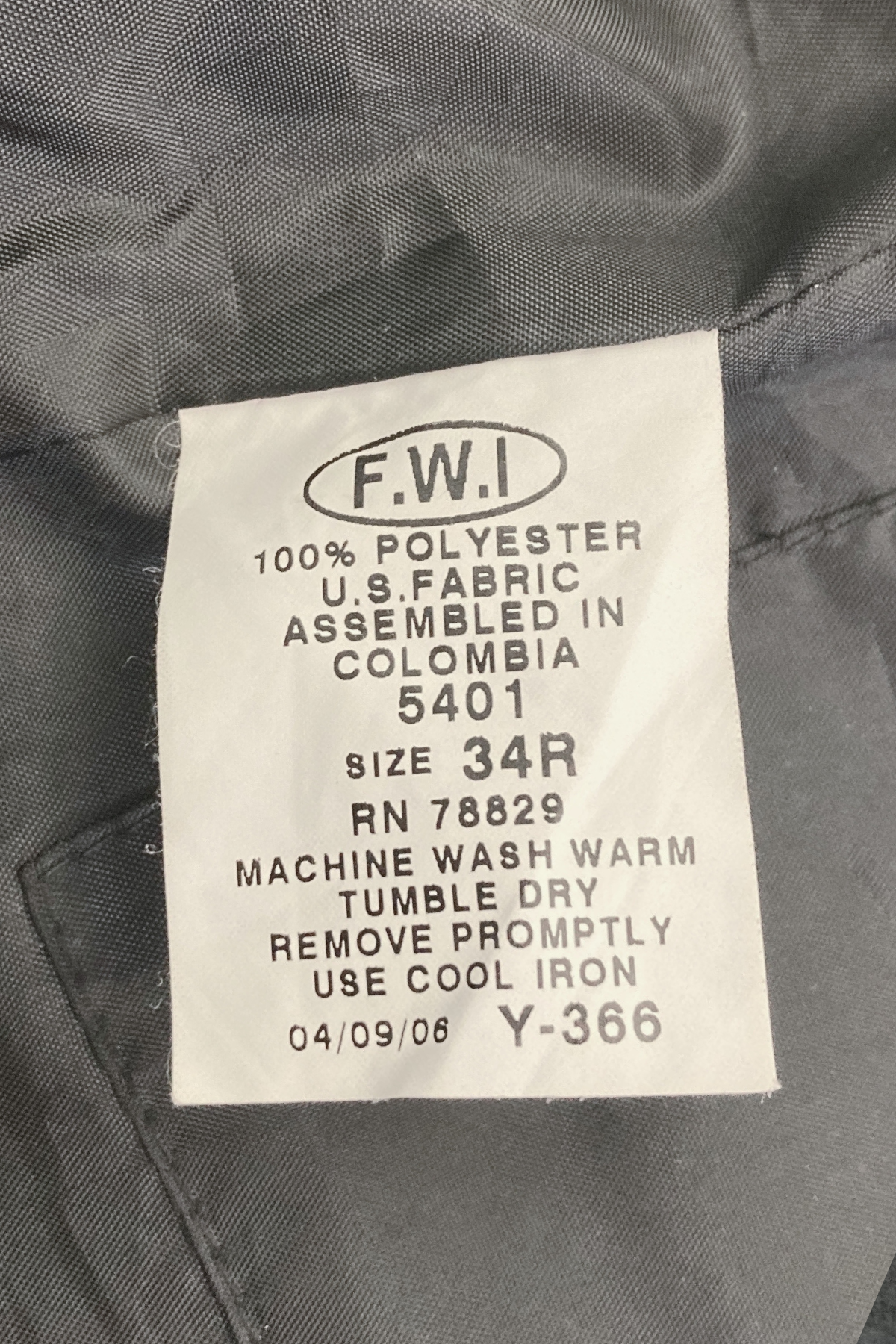 Thrifted Black F.W.S. Vest - Size 34R