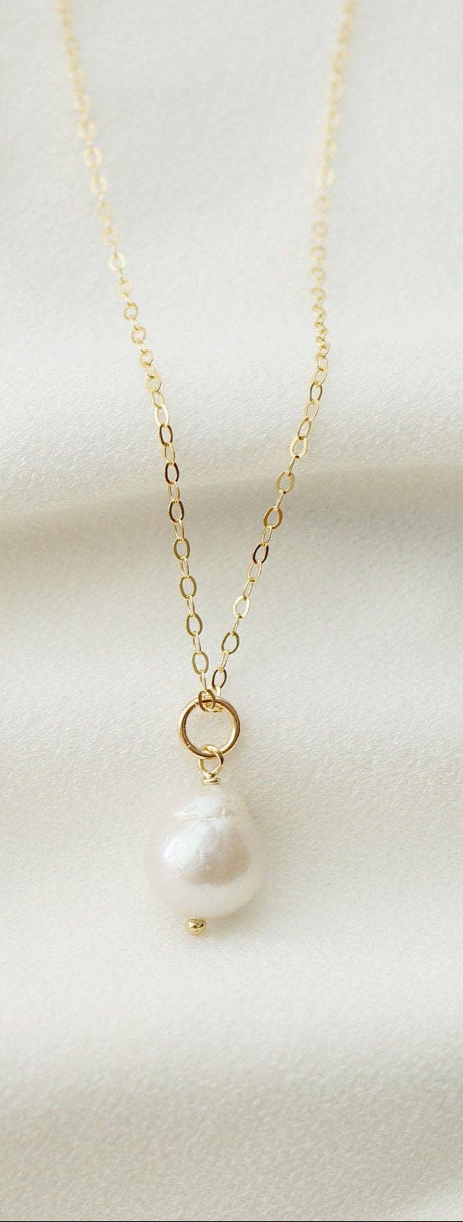Baroque Pearl 14K Goldfill Necklace (Estelle)
