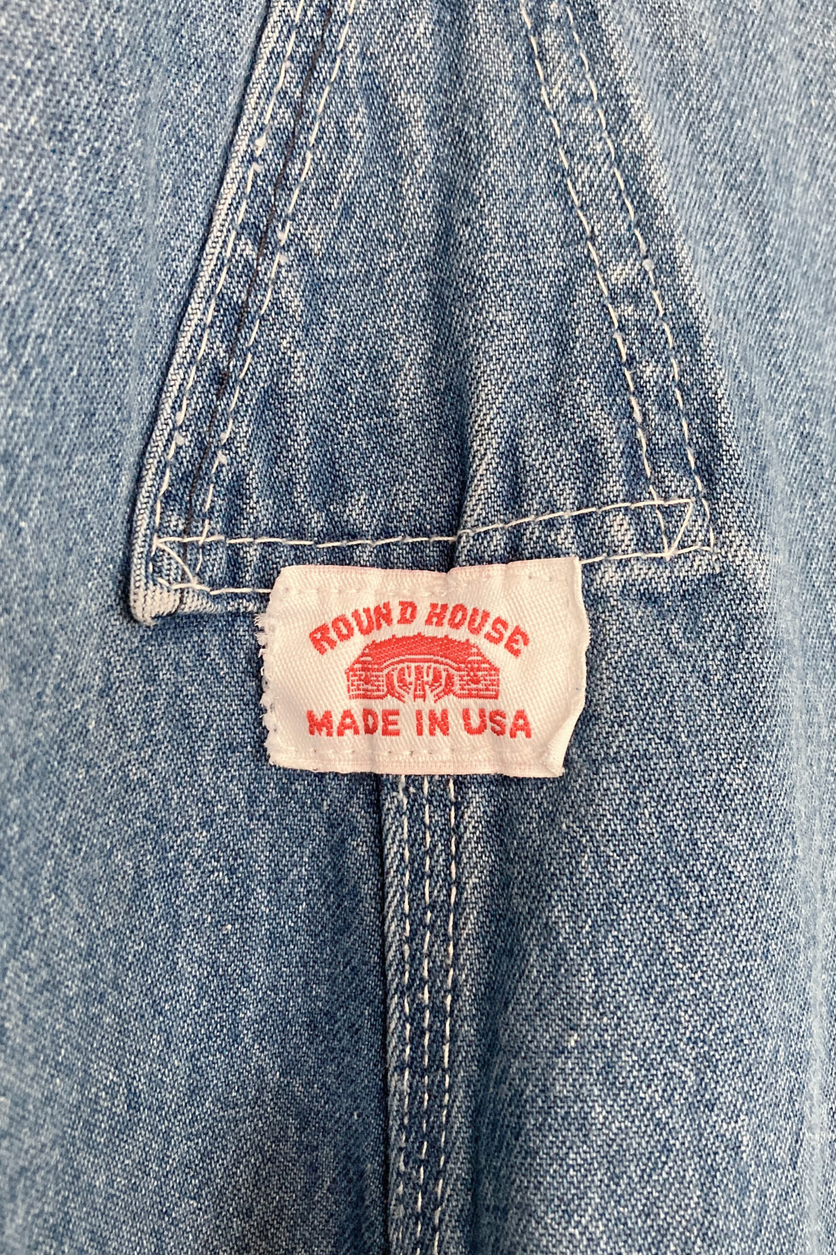 Vintage Round House Denim Overalls - Size 44