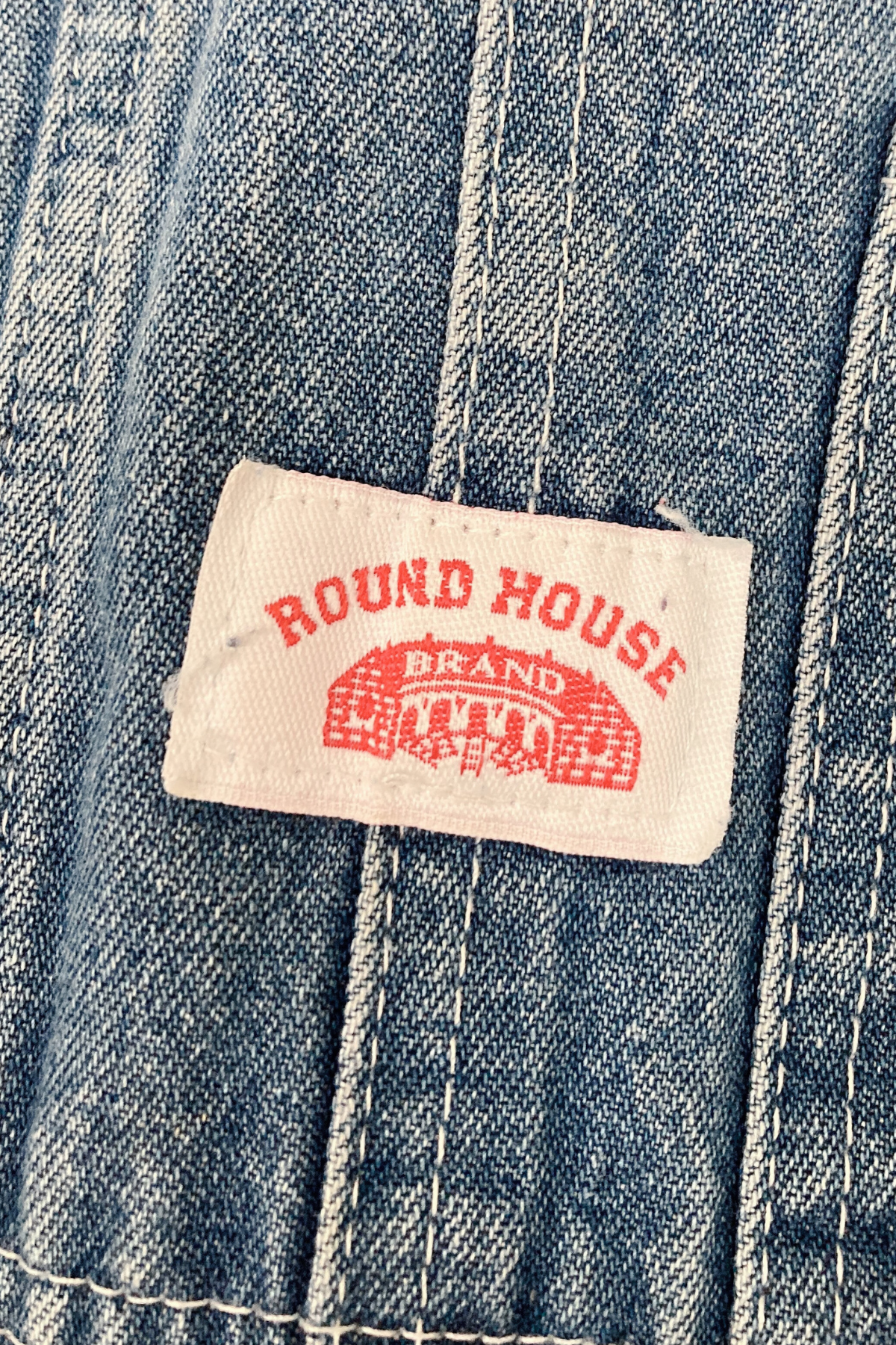 Vintage Round House Denim Overalls - Size 44