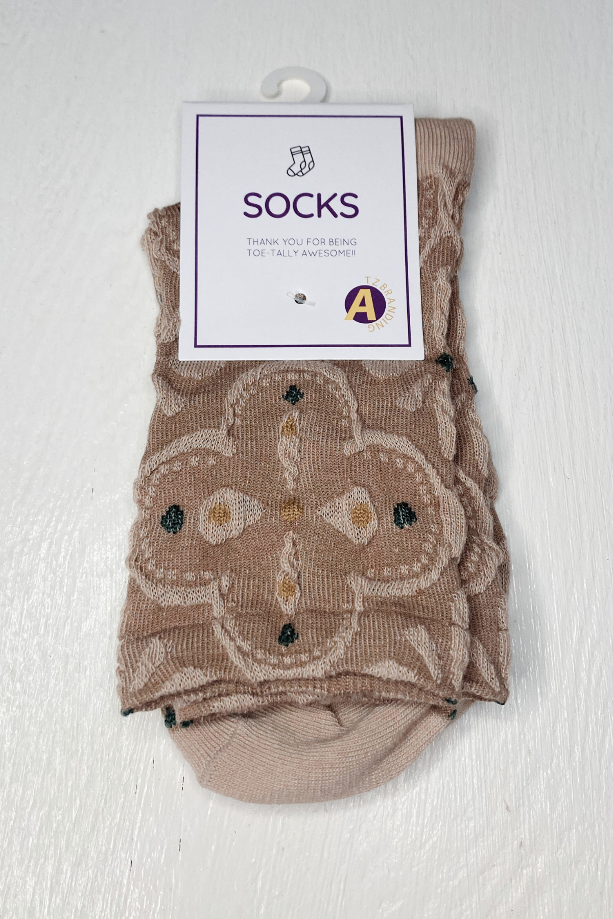 Rufia Floral Knit Vintage Style Socks