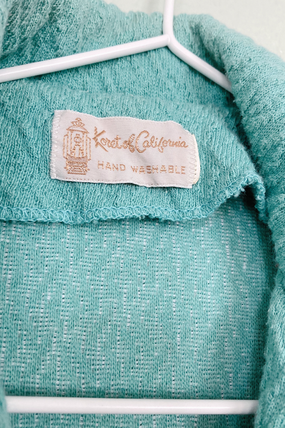 Vintage Koret of California Mint Green 2 Piece Outfit