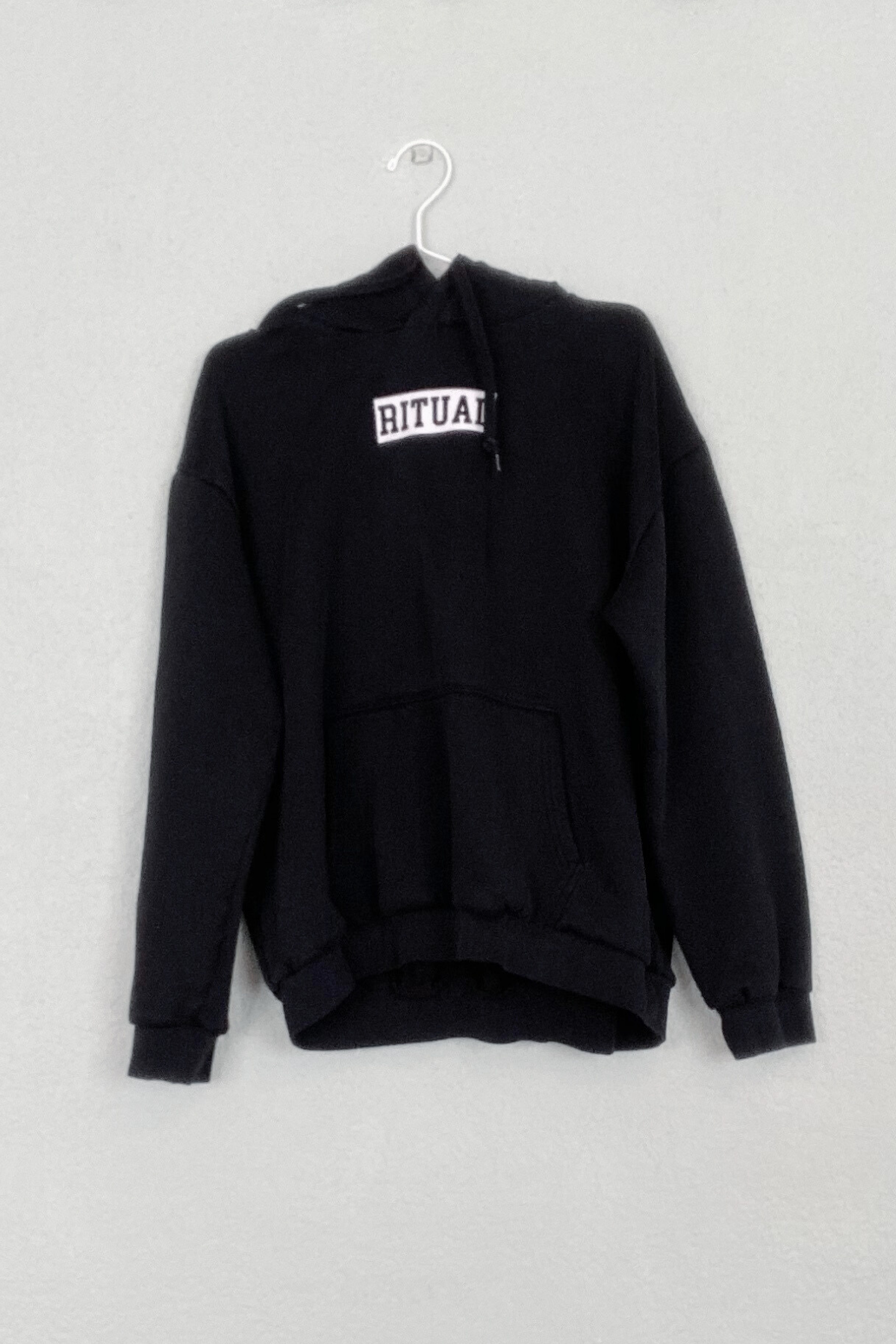 Thrifted Ritual Black Hoodie - Size XL