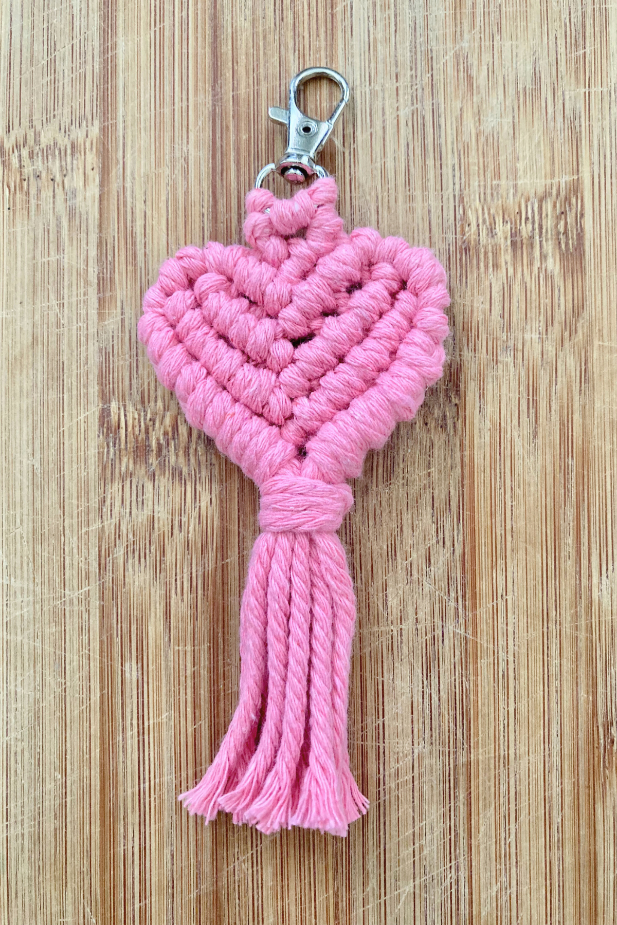 Handmade Boho Heart Keychain