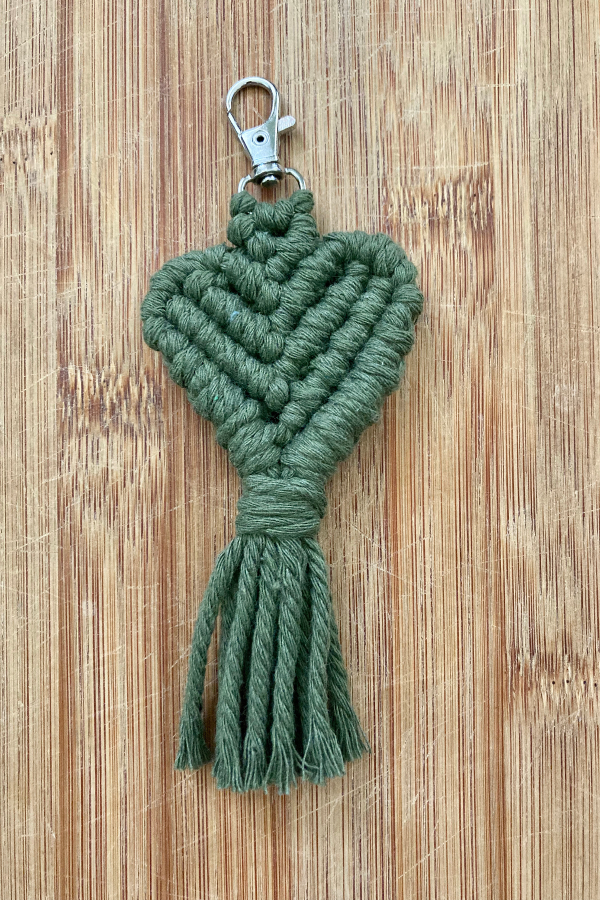 Handmade Boho Heart Keychain