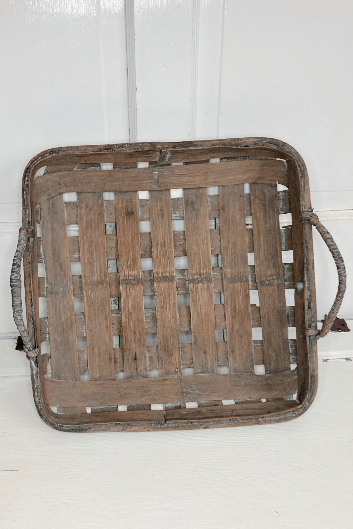 Thrifted Square Tobacco Basket