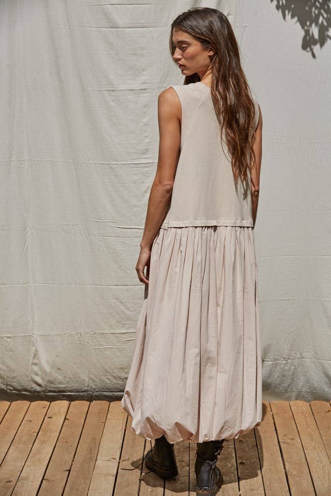 Cotton Drop Waist Bubble Dress