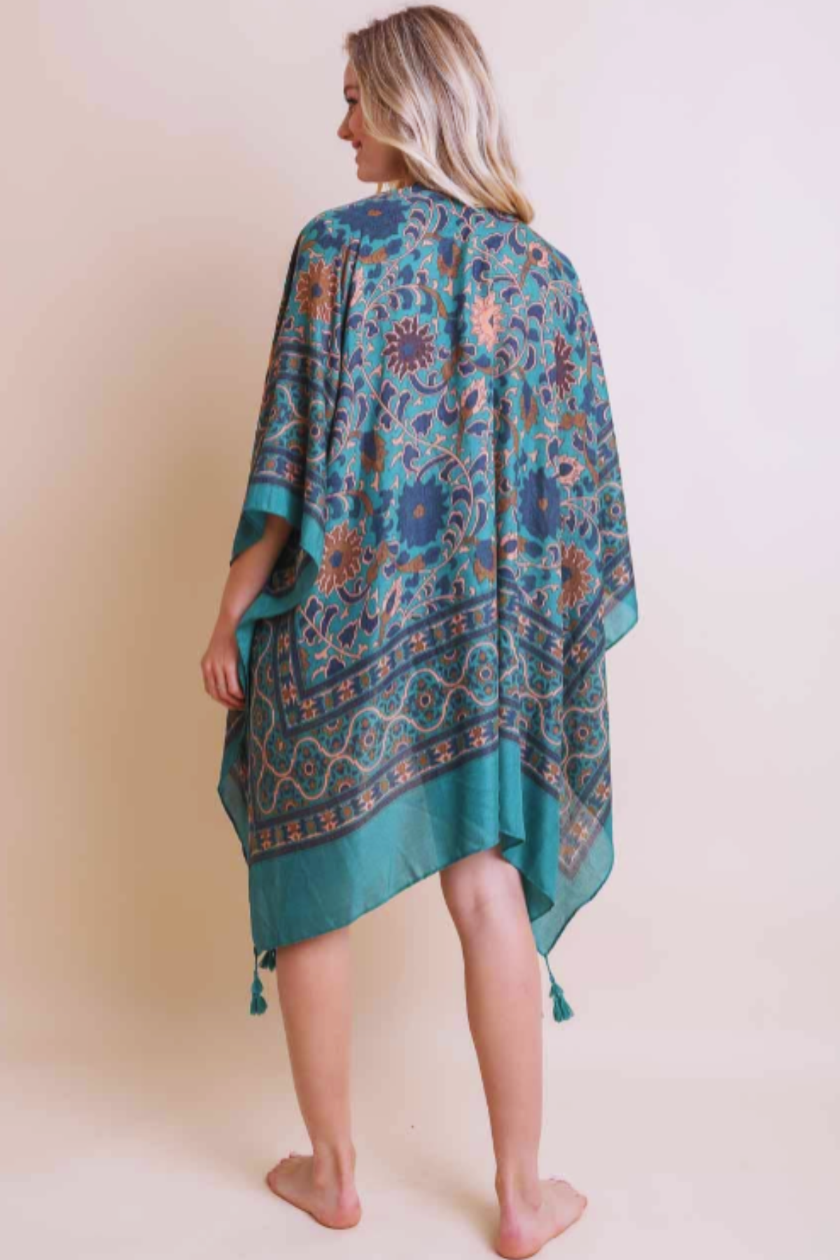 Trendy Tapestry Tassel Kimono