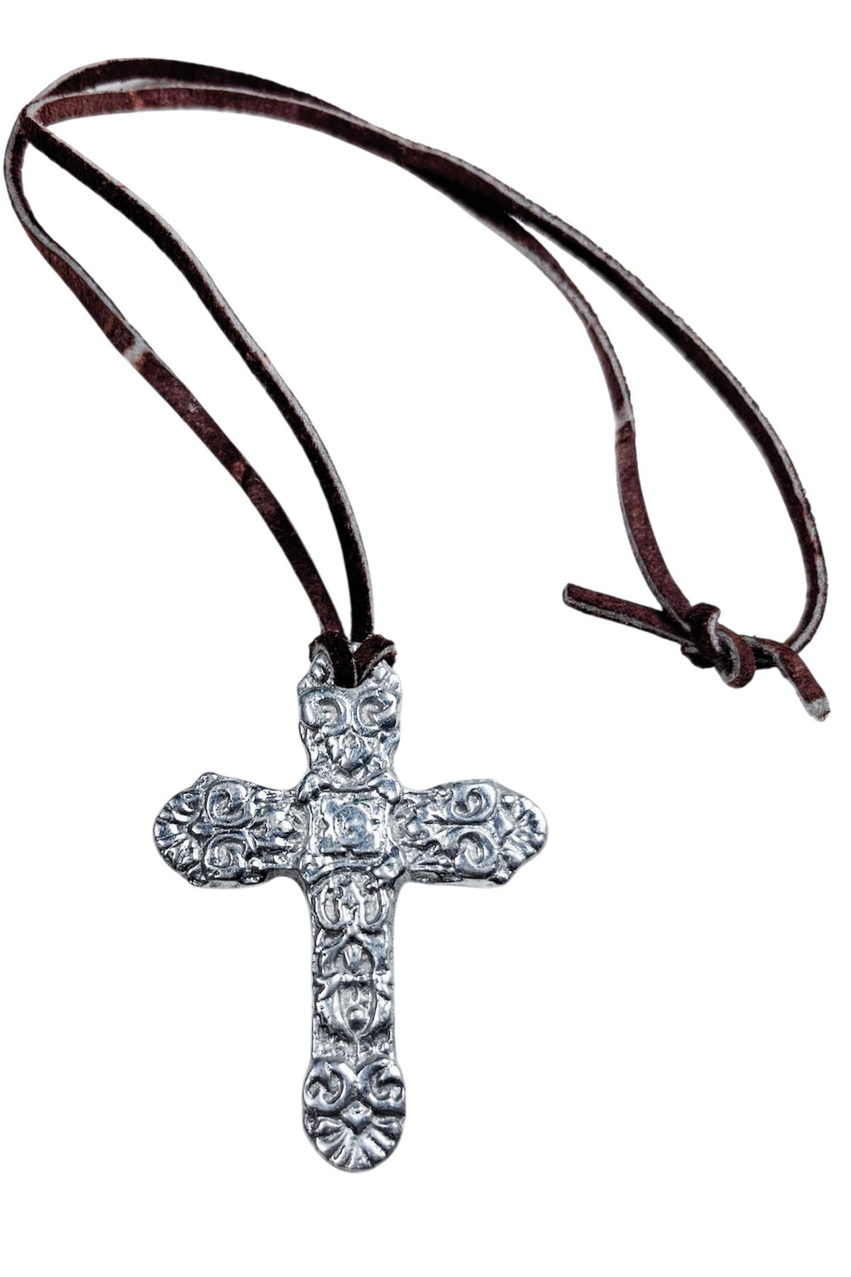 Thrifted Silver Cross Necklace