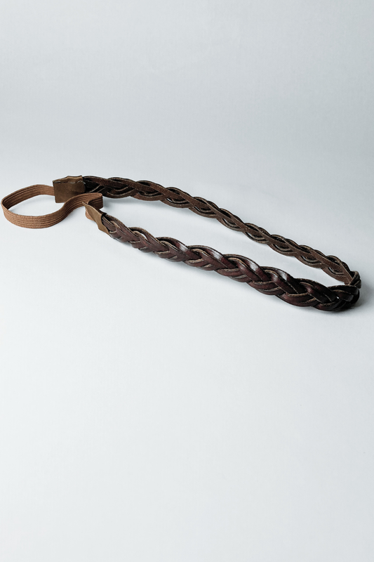 Thrifted Brown Braided Headband