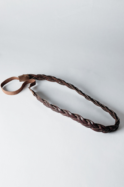 Thrifted Brown Braided Headband