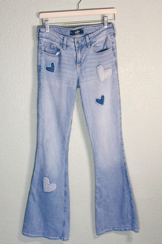 Thrifted Hollister Jeans with Heart Detail - Size 26L