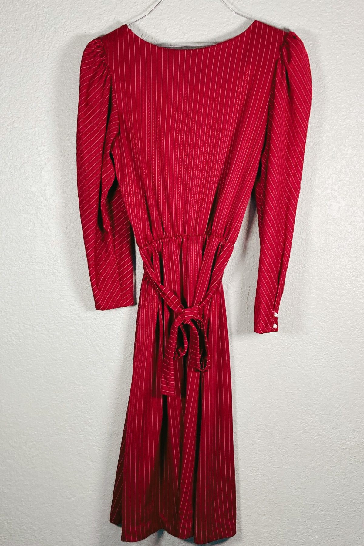Vintage Long-Sleeve Midi Dress