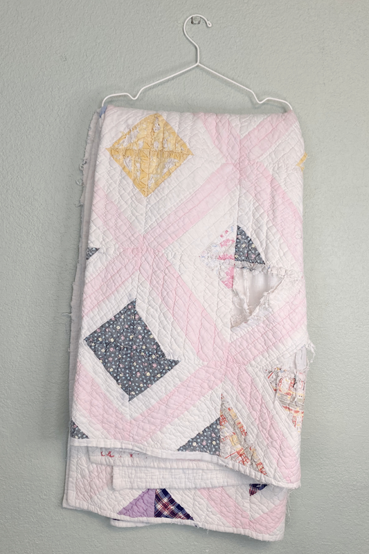 Vintage Handmade Quilt - 67.5" x 76"