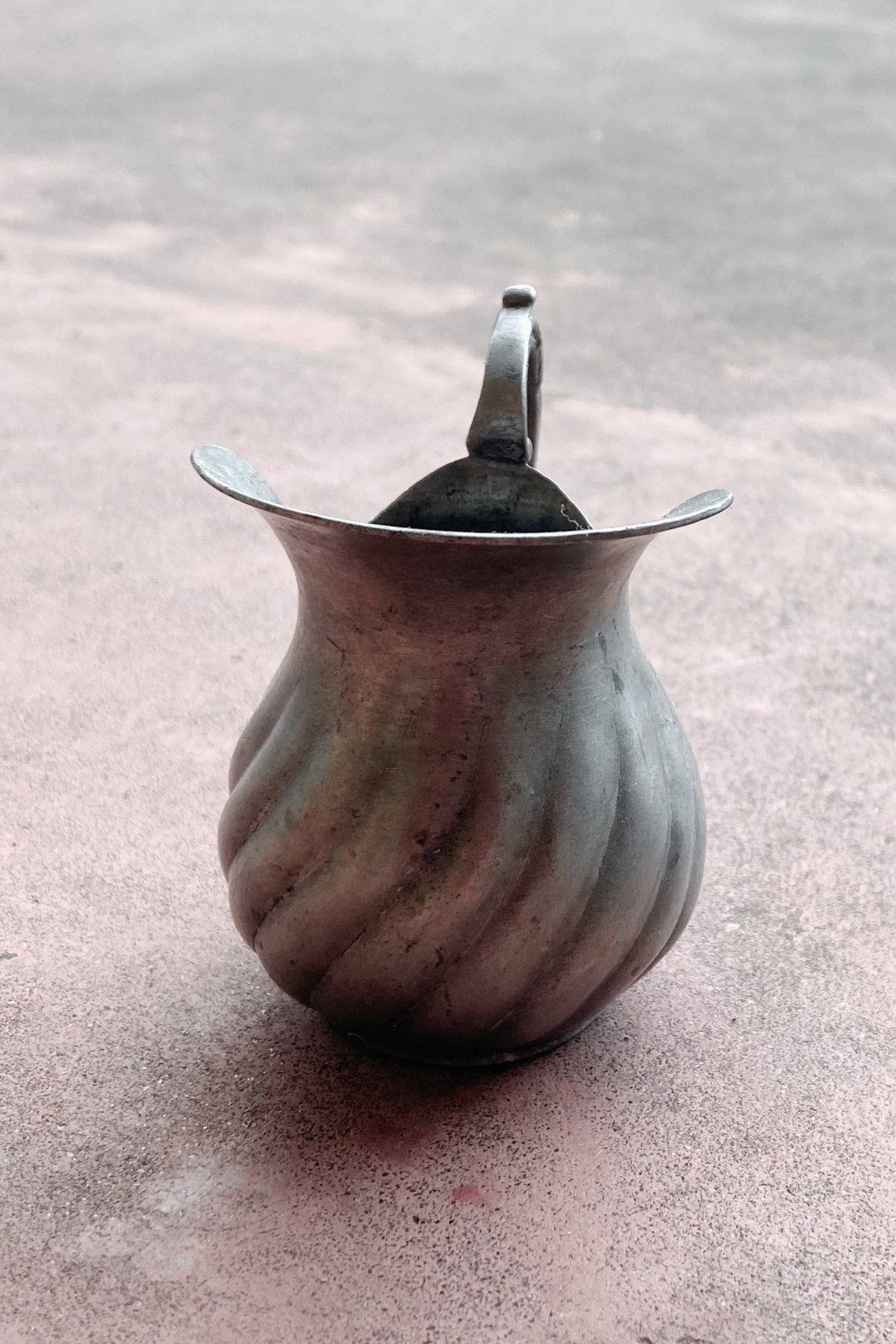Vintage Mini-Sized Peltro Pewter Creamer