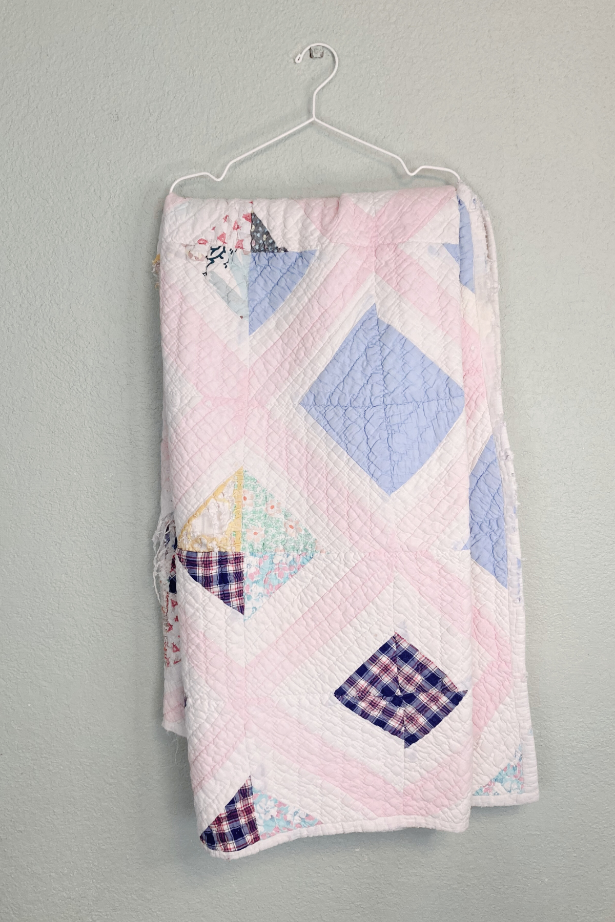 Vintage Handmade Quilt - 67.5" x 76"