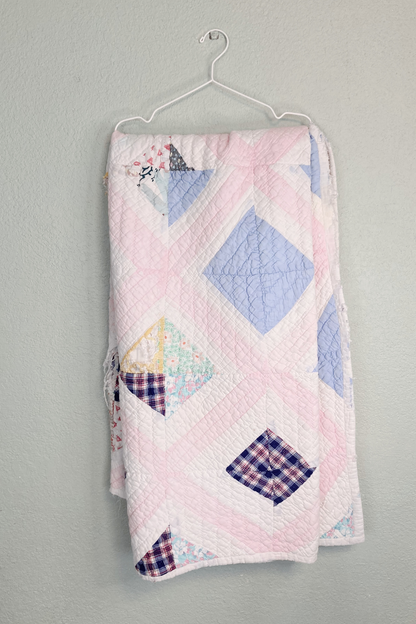 Vintage Handmade Quilt - 67.5" x 76"