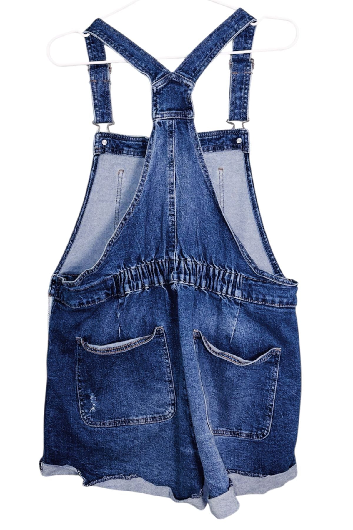 Thrifted No Boundaries Denim Short Overalls - Juniors Size XXL (19)