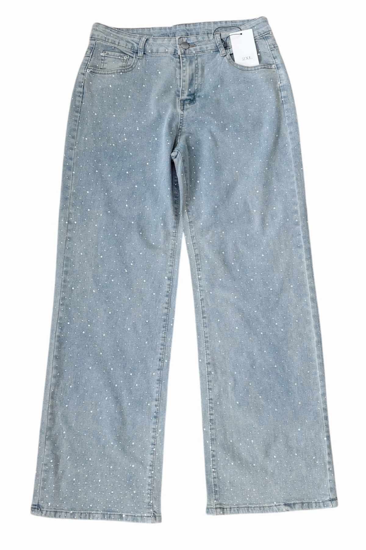 Thrifted NWT Diamond Studded Jeans - Size 2X