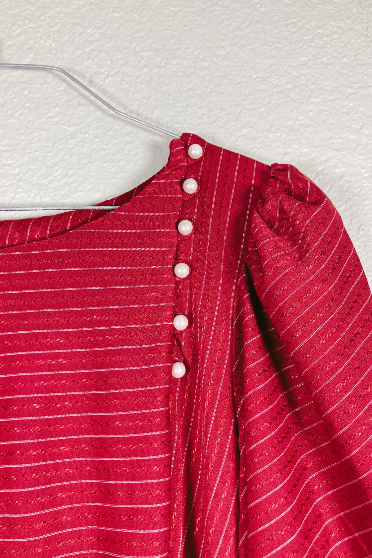 Vintage Long-Sleeve Midi Dress