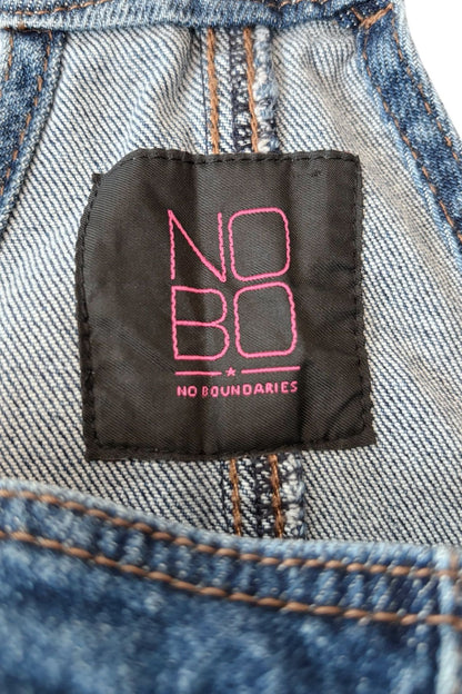 Thrifted No Boundaries Denim Short Overalls - Juniors Size XXL (19)