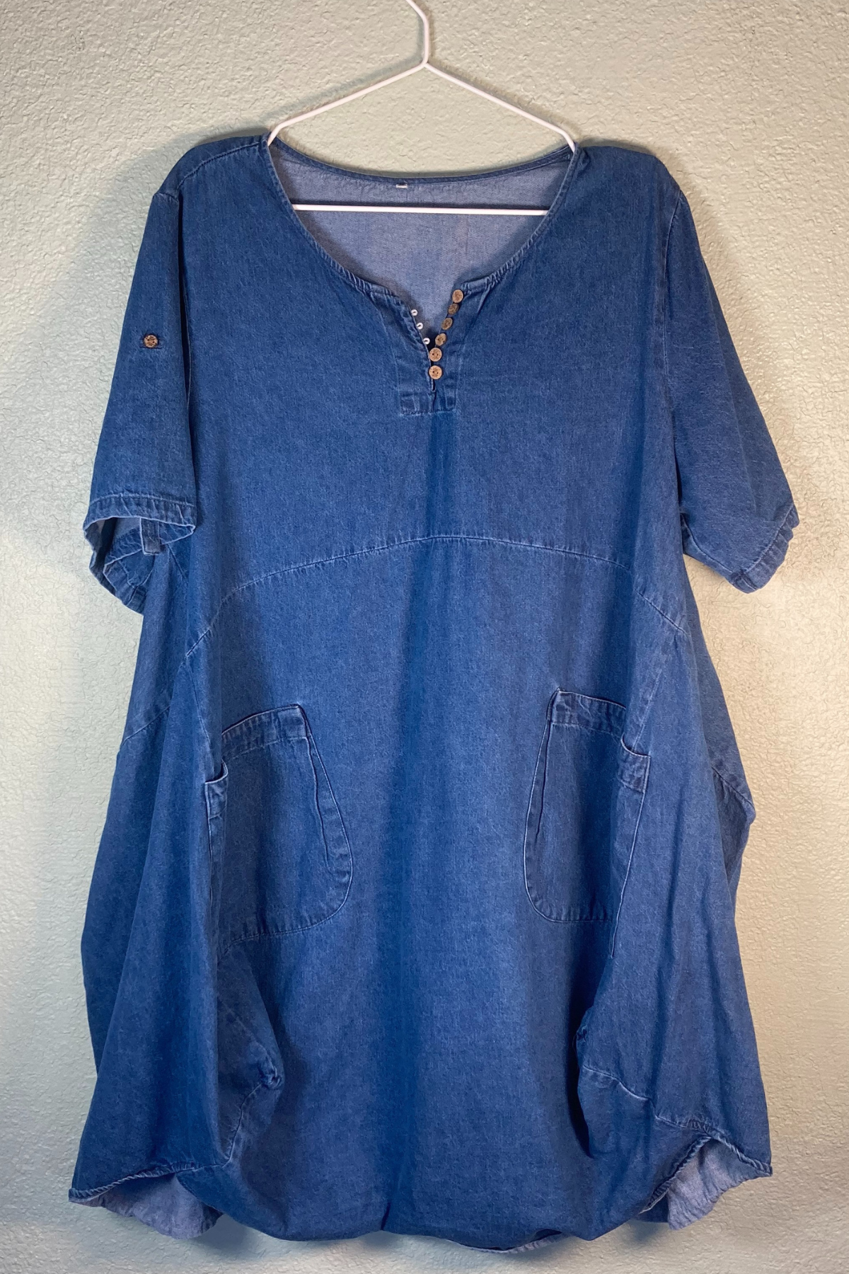 Thrifted Denim Dress - Size Large