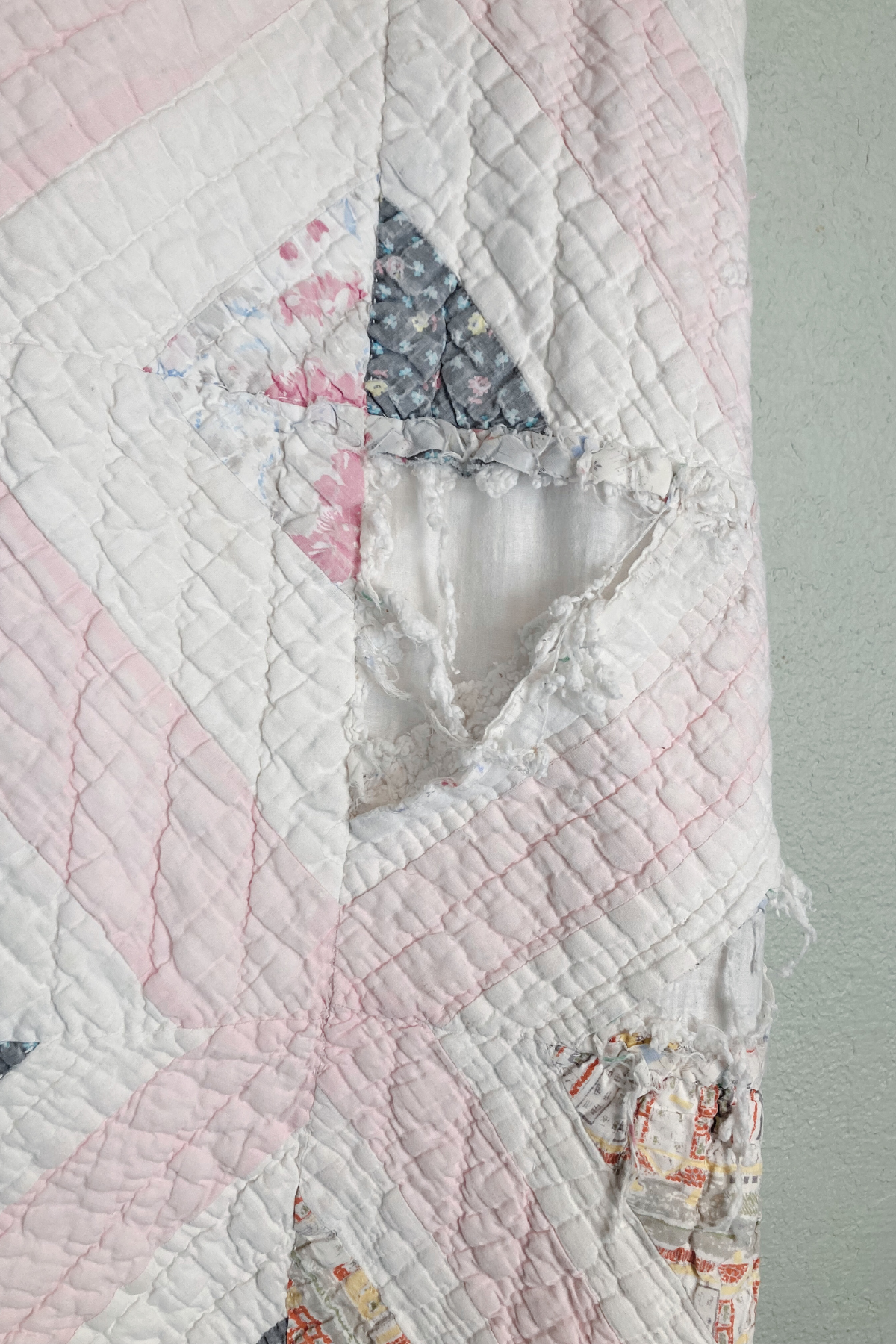 Vintage Handmade Quilt - 67.5" x 76"