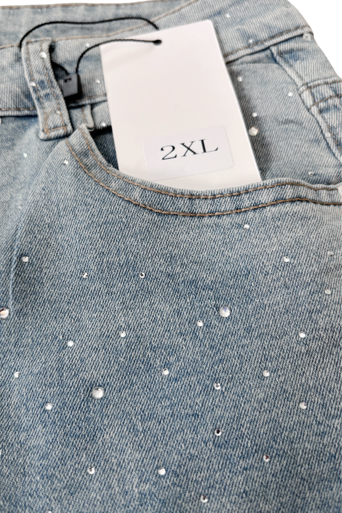 Thrifted NWT Diamond Studded Jeans - Size 2X