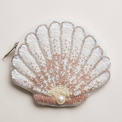 Seashell Beaded Coin Purse - 4 Colors