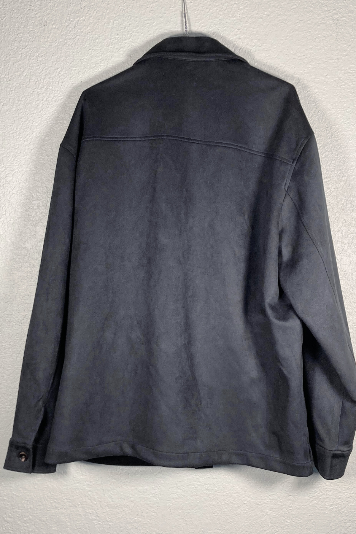 Thrifted Men's Zara Suede-Textured Overshirt - Size XL