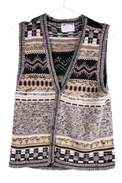 Thrifted Christopher & Banks Hand Embroidered Sweater Vest - Size Small