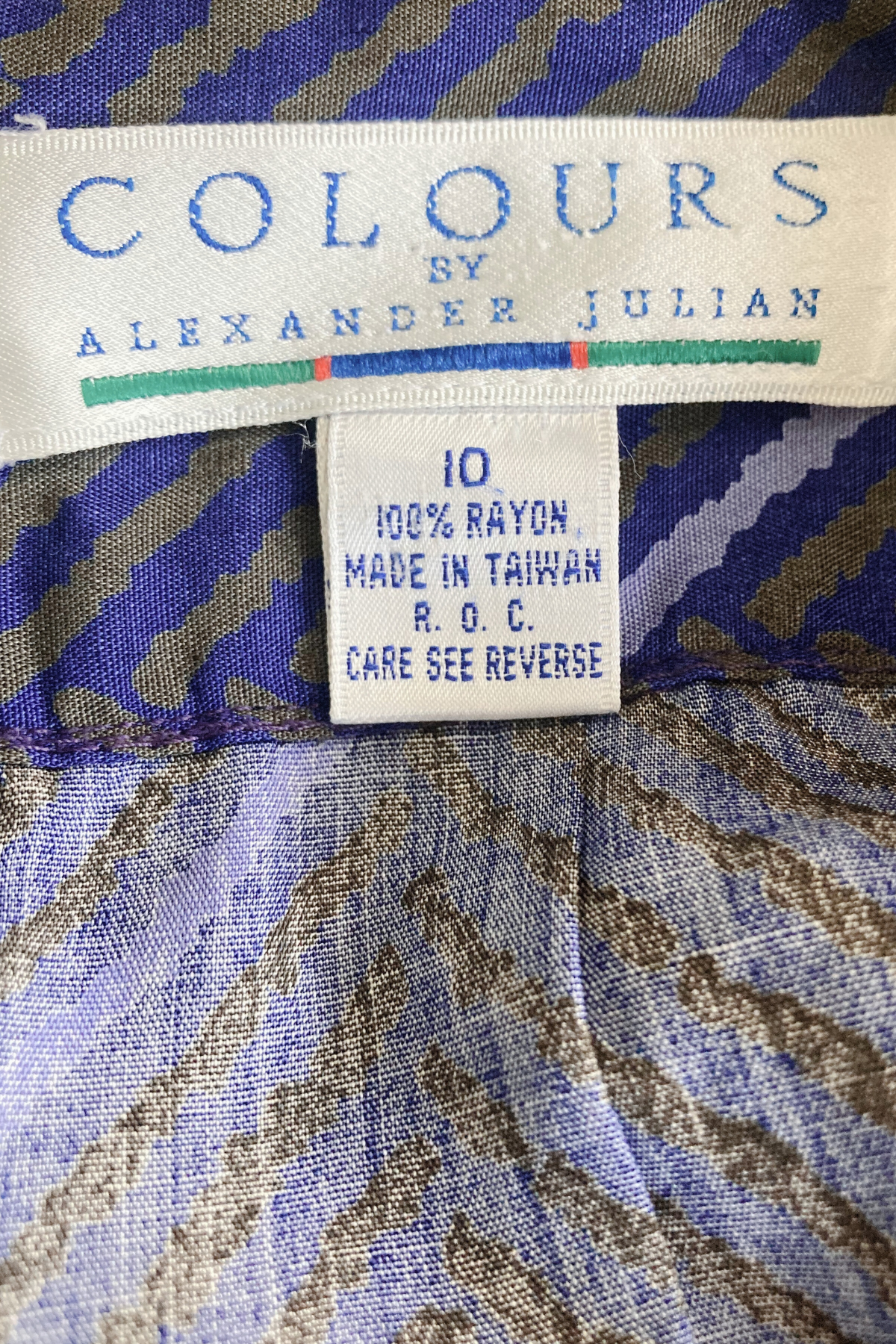 Vintage Alexander Julian Colours Skirt - Size 10