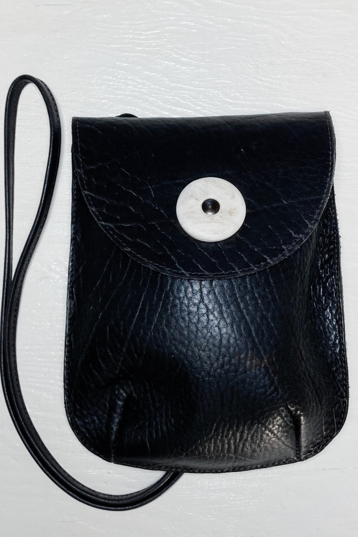 Thrifted Romag Saddlebag Leather Crossbody Purse