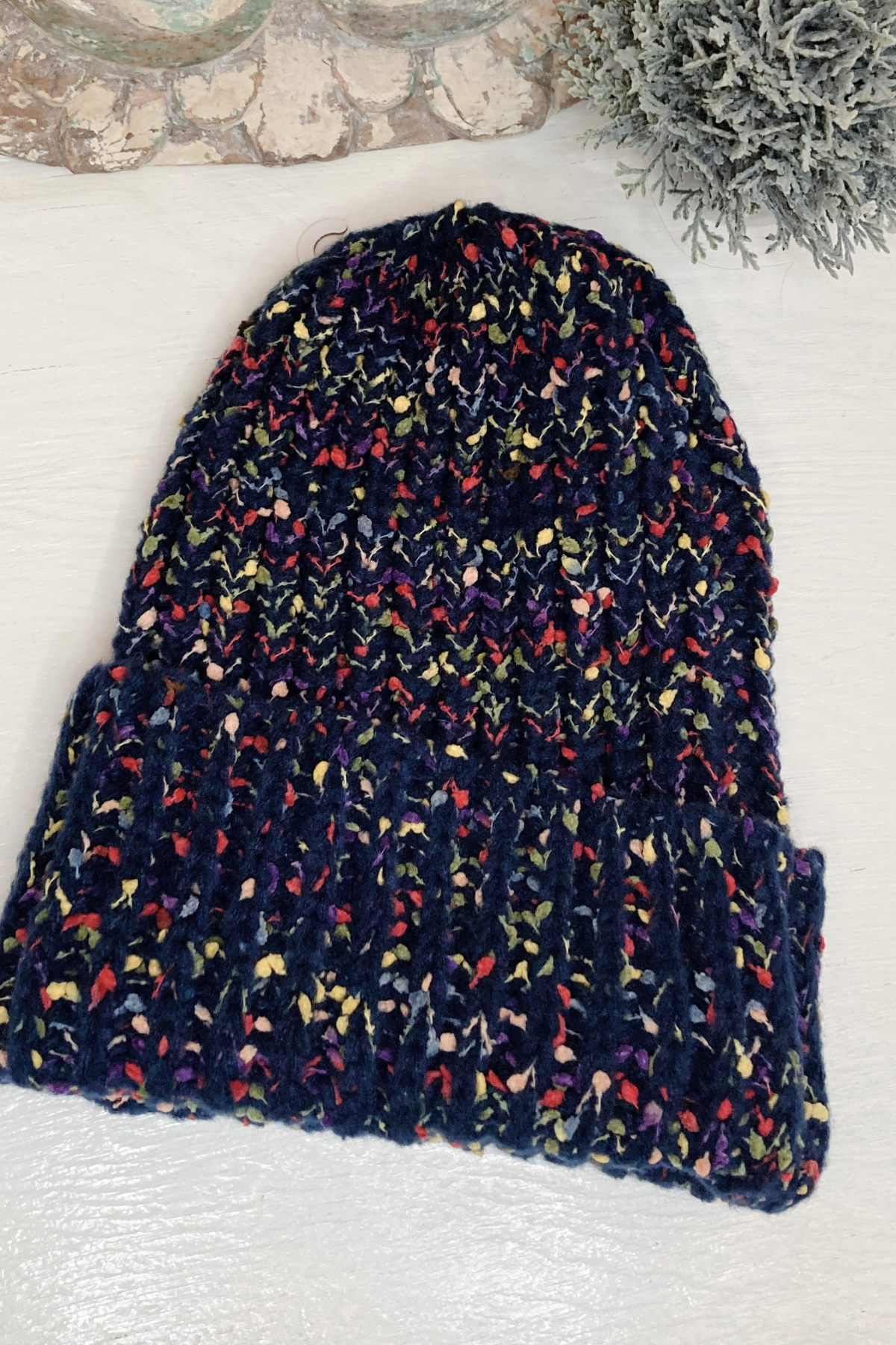 Haila - Boho Knitted Splash Beanie Hat