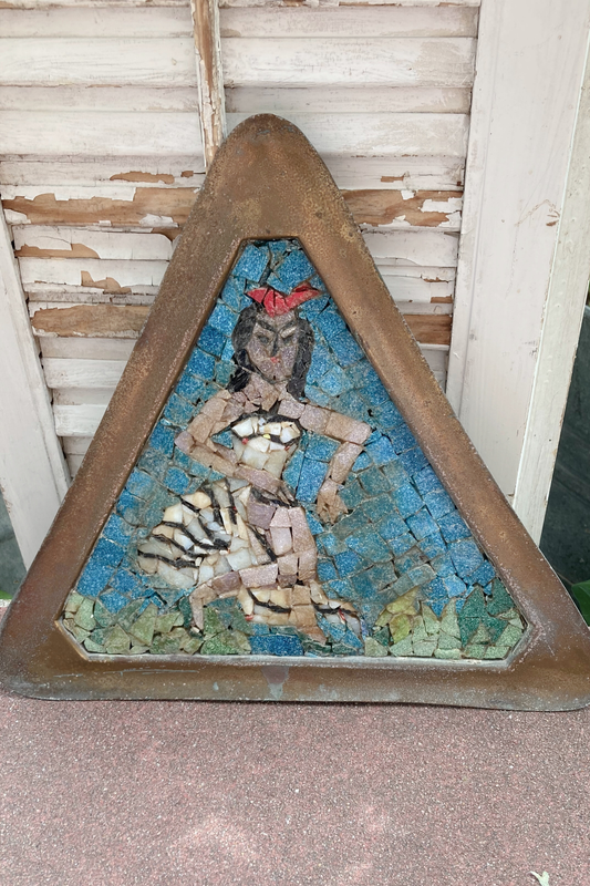 Triangular Mosaic Wall Art- Woman