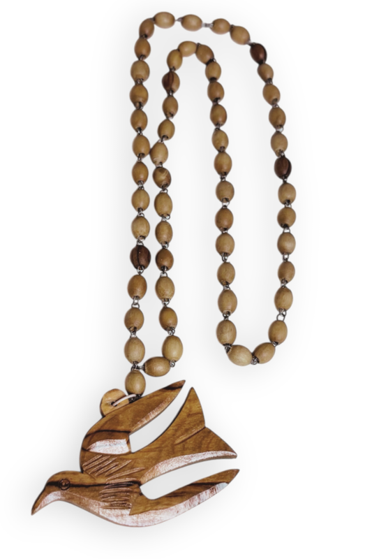 Thrifted Olive Wood Necklace from Bethlehem