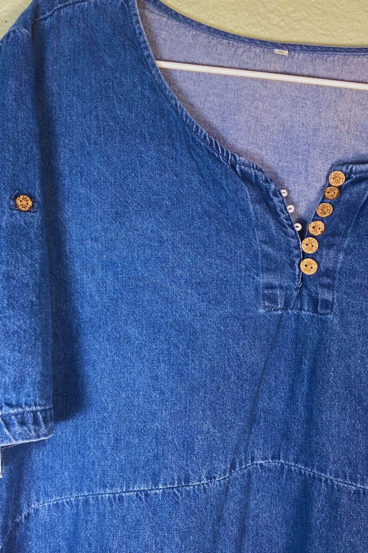 Thrifted Denim Dress - Size Large