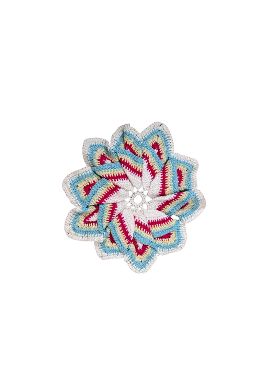 Vintage Handmade Multi-Colored Doily