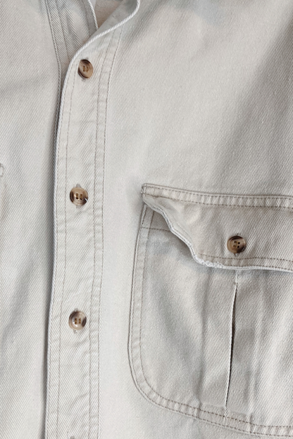 Thrifted Cabela's Beige Denim Jacket - Size Large