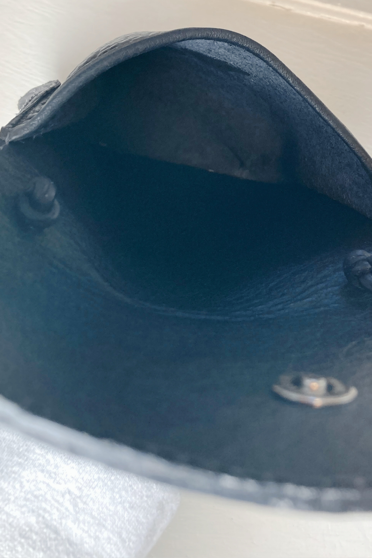 Thrifted Romag Saddlebag Leather Crossbody Purse