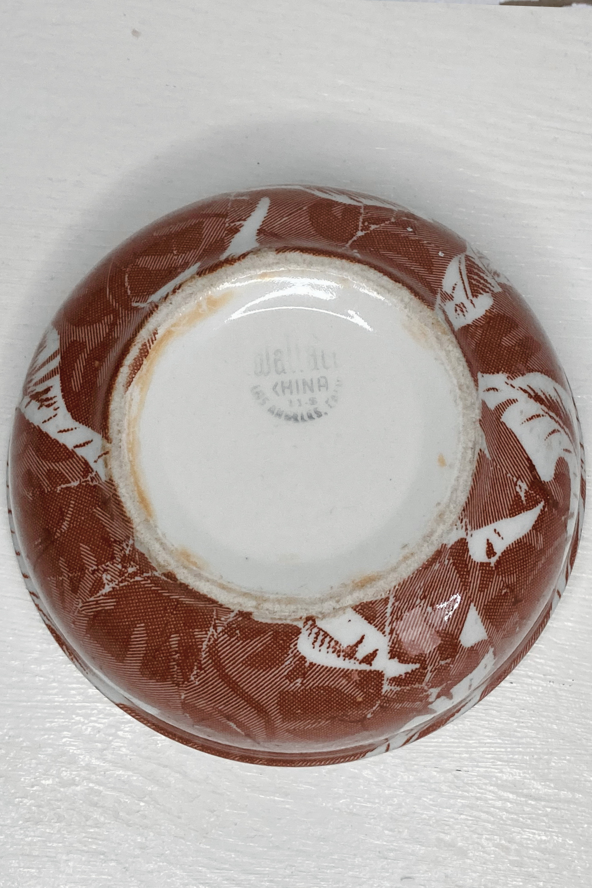 Vintage Wallace China Bowl - Shadowleaf Design